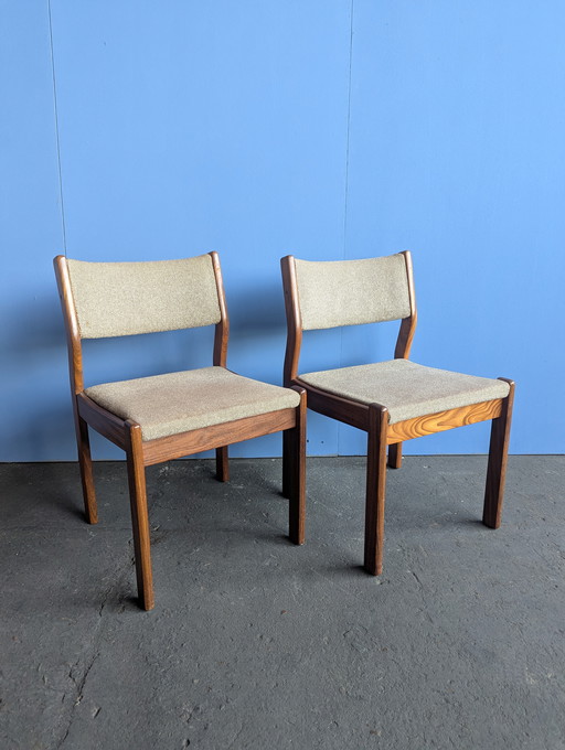 Juego de 2 sillas de teca vintage