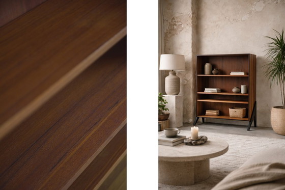 Image 1 of Libreria vintage in teak, stile scandinavo moderno di metà secolo, anni '60