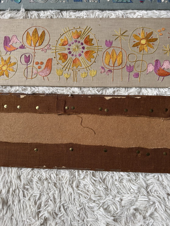 Image 1 of Scandinavische borduurpanelen uit de jaren 60