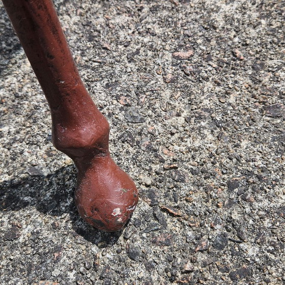 Image 1 of Tavolino da caffè francese d'epoca in ferro e vetro - Tavolino da cocktail - Tavolino da salotto - Anni '80
