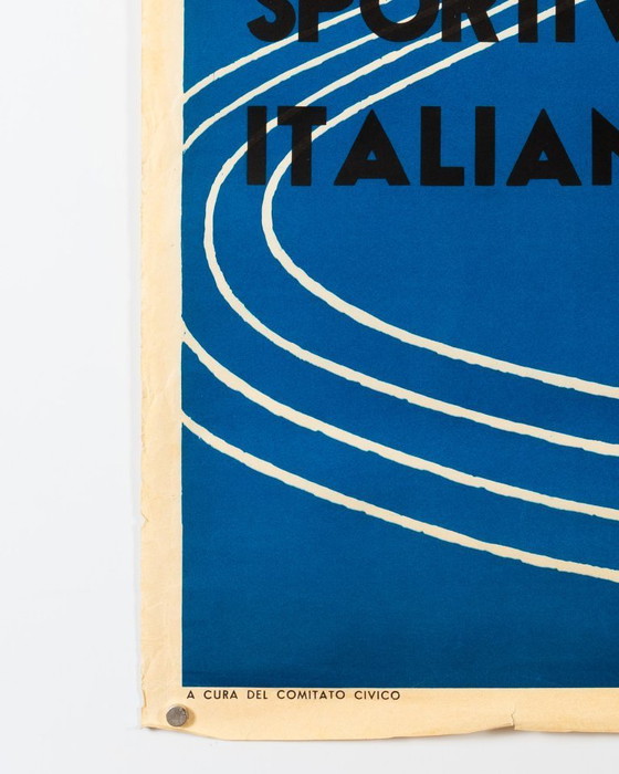 Image 1 of Centro Sportivo Italiano – 1960 – Litografia originale vintage di Corrado Mancioli – Moderna Mid-Century – 100x70 cm