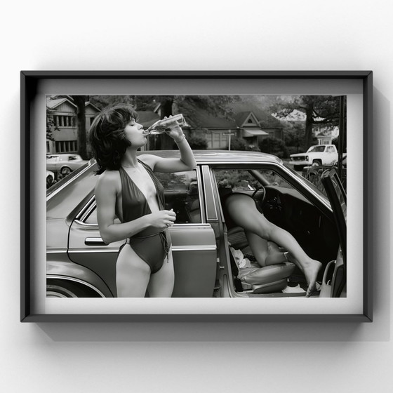 Image 1 of 1x Jane Birkin, scène d'été du milieu du siècle, années 1970