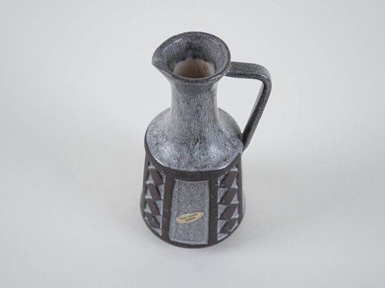 Image 1 of Grey ceramic vase, Danish design, 1970s, manufactured by Frank Keramik
