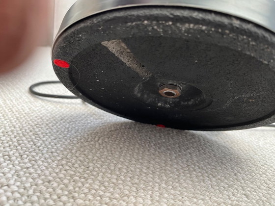 Image 1 of Seltene Dijkstra-Tischleuchte mit Augapfelmotiv | Weltraumzeitalter der 1970er Jahre | Metall & Mokka