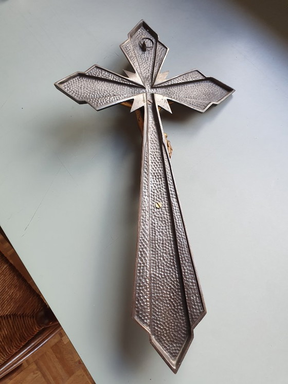 French Art Deco Crucifix – Decorative Objects, Bronze, Metal (photo 5 of 5)