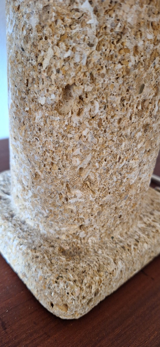 Image 1 of Table Lamp Lamp G. Esnault Sculpture Brutalist Stone Shape Gilles Paul Esnault