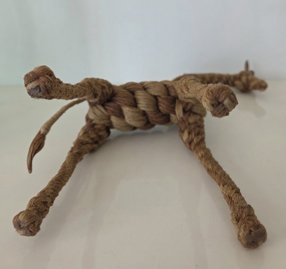 Image 1 of Scandinavian vintage rope animal giraffe by Jørgen Bloch in collaboration with Kaj Bojesen
