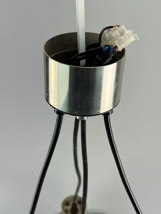 Image 1 of 60s 70s lamp plafondlamp kroonluchter glas chroom space age