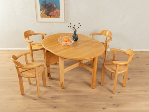 Ensemble de salle à manger vintage, table et chaises extensibles