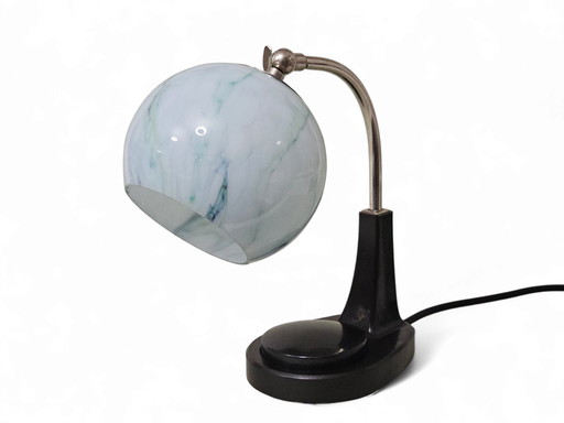 Extremely rare touch-sensitive bedside lamp / table lamp, Marianne Brandt, Bauhaus, 1930s
