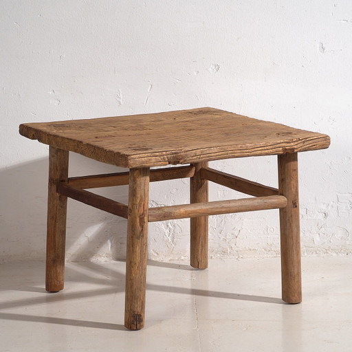 Mesa auxiliar cuadrada antigua (c.1850) #2