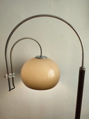 Lampada da terra Artifort a doppio arco marrone vintage