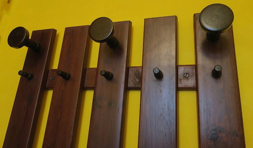 Kapstok en hoedenrek uit het midden van de 20e eeuw, jaren 60. – kapstokken, Wood (photo 2 of 9)