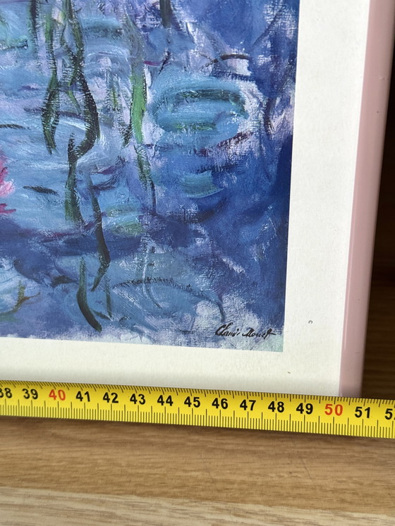 Image 1 of Affiche vintage Claude Monet Les Nymphéas (Nymphéas) années 1990 – encadrée