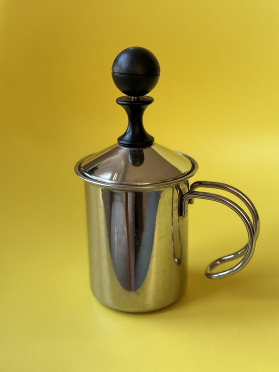 Image 1 of Italian Design Milk Frother Inox Stainless Steel- Postmodern Design