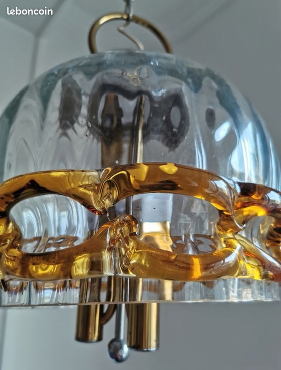 Image 1 of Vintage chandelier, German blown glass