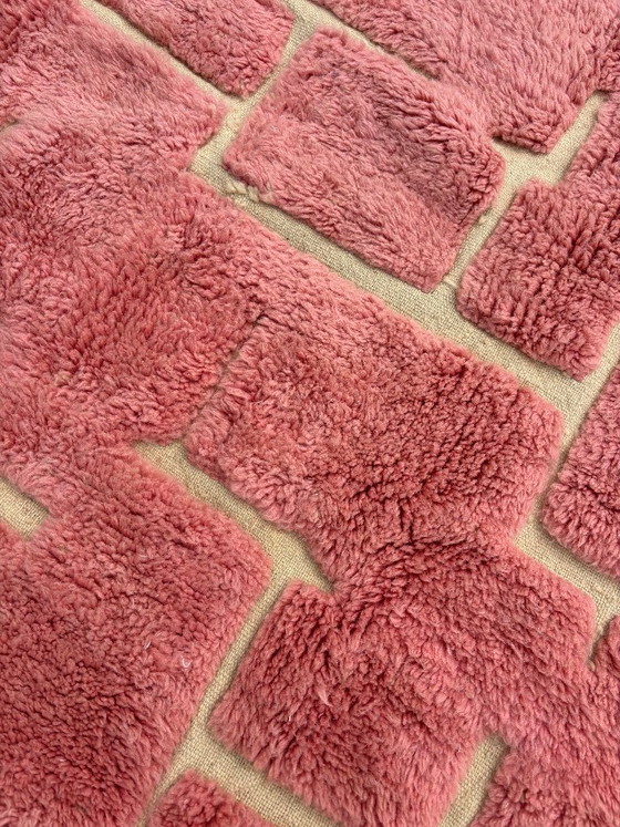Image 1 of Marokkaans M'rirt Rose wollen tapijt 200x300 – Handgeweven | Hoogwaardig Berber tapijt