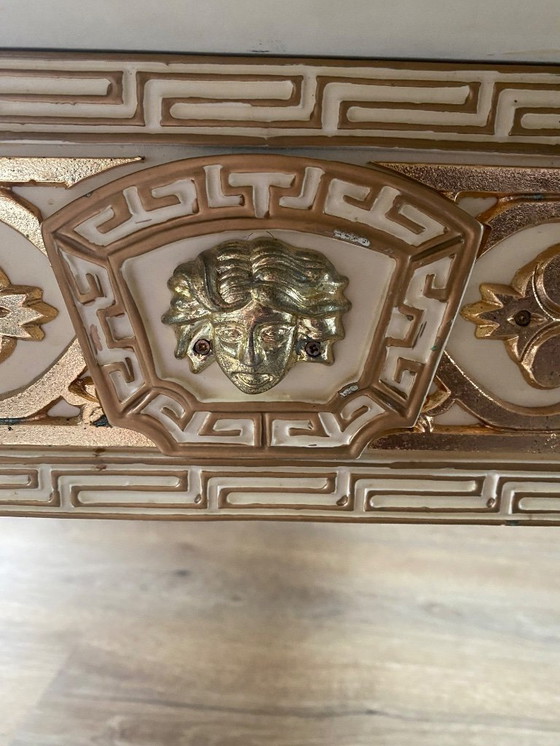 Image 1 of Beautiful Versace coffee table with cut glass top