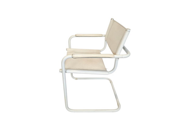 Image 1 of Bauhaus design - Mart Stam - Visitor chair - Matteo Grassi - leer - buisframe -  70's