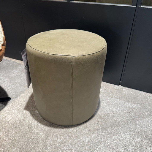 Dutchz 1300 - Cuir vert Ø60cm – House Of Dutchz, hockers en poefs, Leather, Calfskin