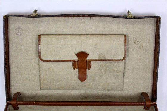 Valise en cuir pour participant aux Jeux olympiques de Berlin, par Alfred Lerbletier, années 1930 (photo 15 of 21)