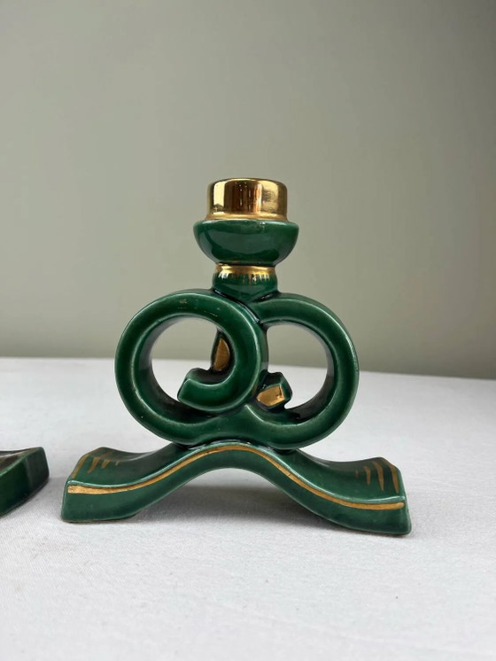 Keramik-Kerzenhalter aus den 1950er Jahren – Porcelain, Vintage (photo 15 of 15)