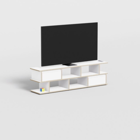 Image 1 of Meuble TV Tylko blanc avec tiroirs