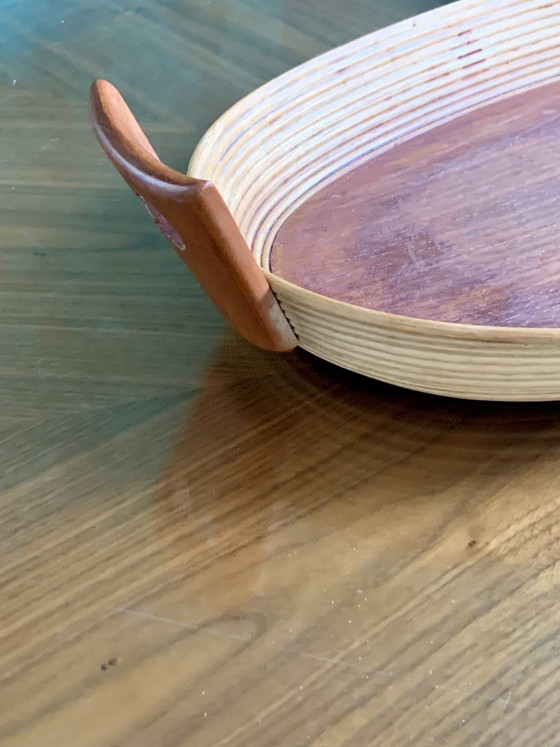 Grande Vassoio Vintage Ovale in Legno Curvato – Manici Ergonomici in Teak - Scandinavo – Oggetti decorativi (photo 6 of 15)
