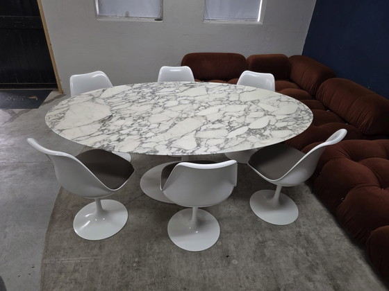 Table de salle à manger Knoll International originale + 6 chaises Tulipe – Salles à manger complètes (photo 2 of 12)