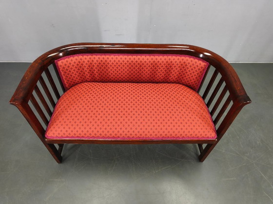 Image 1 of Josef Hoffmann Art Deco beukenhouten sofa, Weense Secession, jaren 1920