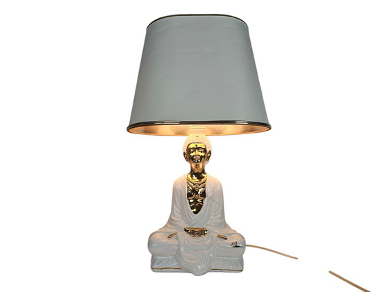 Image 1 of Massive Belgium - Table lamp - Buddha - Hollywood Regency Style - Gold - 80's