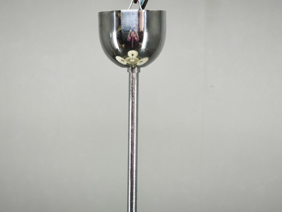 Image 1 of Tsjechische art-deco kroonluchter van opaalglas, jaren 1940