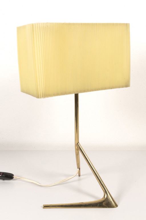 Lampada da tavolo vintage in ottone