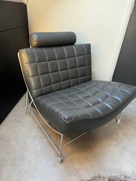 Image 1 of Poltrona Leolux Volare in pelle grigia