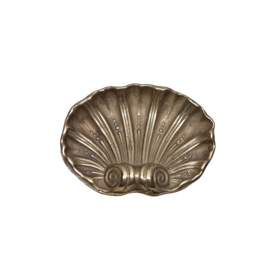 Image 1 of Ciotola in ottone a forma di conchiglia di metà secolo