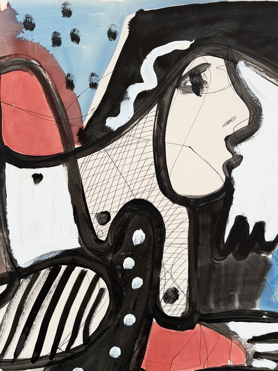 Image 1 of Nude in Chromatic Construction c.2000 - High-quality painting