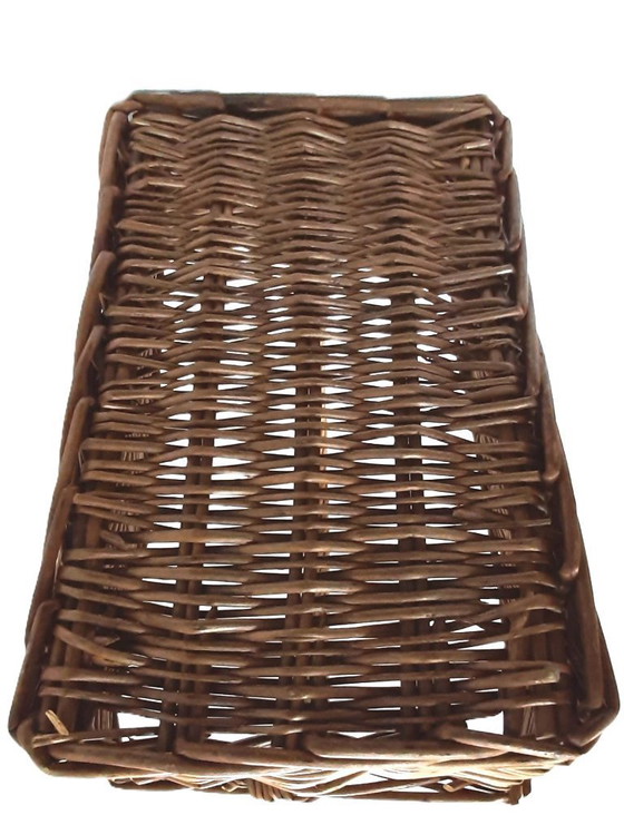 Image 1 of Vintage Large Wicker Basket 35 x 45 x 20 cm