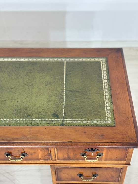 Image 1 of Scrivania in stile Impero vintage / Tavolo in mogano inglese / Scrivania da ufficio / Tavolo da lavoro