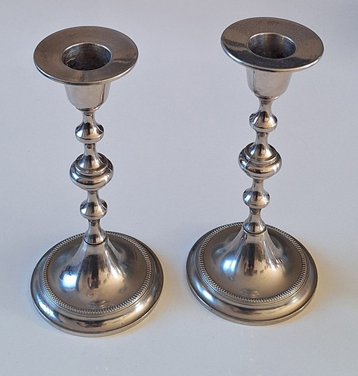 Verzilverde kandelaars BMF N West Germany