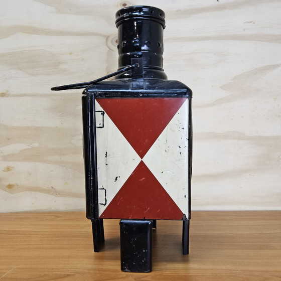 Image 1 of Antique railway signal lamp / train closing lantern (complete and working) db (Deutsche Bundesbahn)