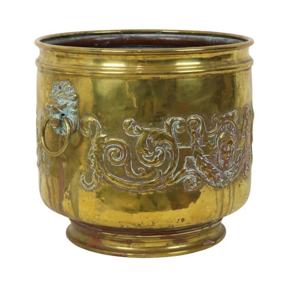 Image 1 of Antique Brass Jardinière Planter