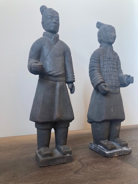 Image 1 of Vintage Chinese Terracotta Warrior Soldier Army replicas.