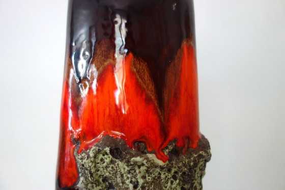 Image 1 of Grande vaso vintage in lava e smalto Fat, H40cm