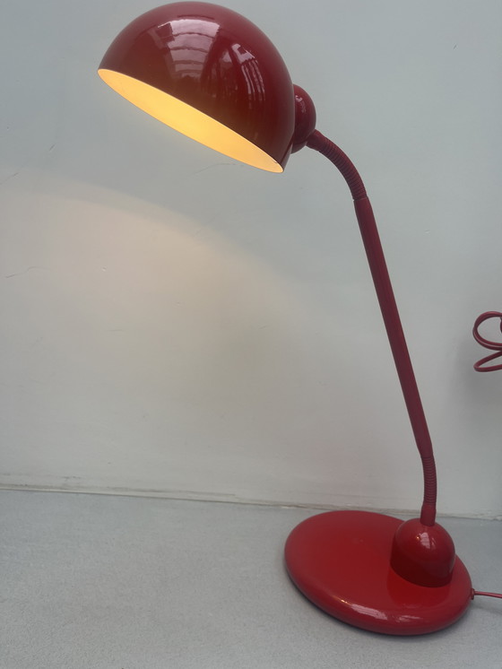 Image 1 of Bureaulampen 2 stuks. Vintage - space age - rood