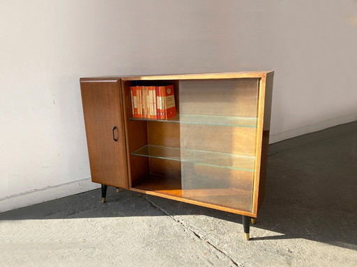 Elegant Mid-Century vintage  bookcase with sliding glass doors by Turnidge