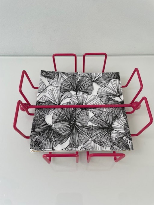 Retro metal napkin holder with weight