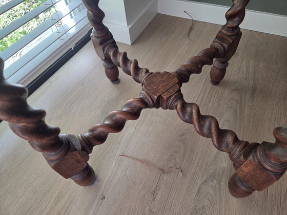 Image 1 of Art decco tafel met koperen blad 