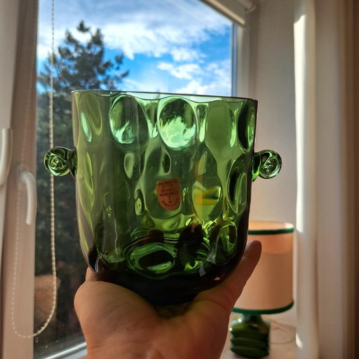 Seau à glace, abri anti-pluie vert années 60/70 – servies, Glass (photo 2 of 5)