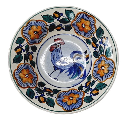 Vintage ceramic wall plate, 25 cm