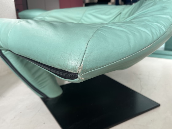 Image 1 of Postmodern Harvink “Turner” recliner armchair, Jack Crebolder, with footstool